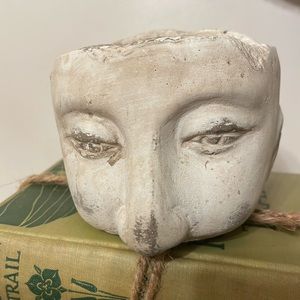 Ceramic Head Vintage Inspired Planter
